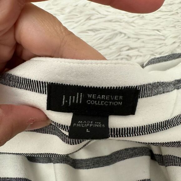 J.Jill Wearever Collection Striped Open Cardigan Sweater Wardrobe Staple sz L - Picture 5 of 8